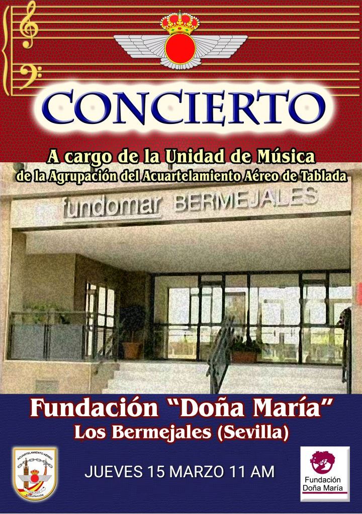 unidad de música de la agrupación del acuartelamiento aéreo de tablada en FUNDOMAR